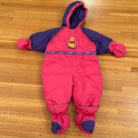 Winnie the Pooh Disney Vintage Pink snowsuit - Picture 1 of 10